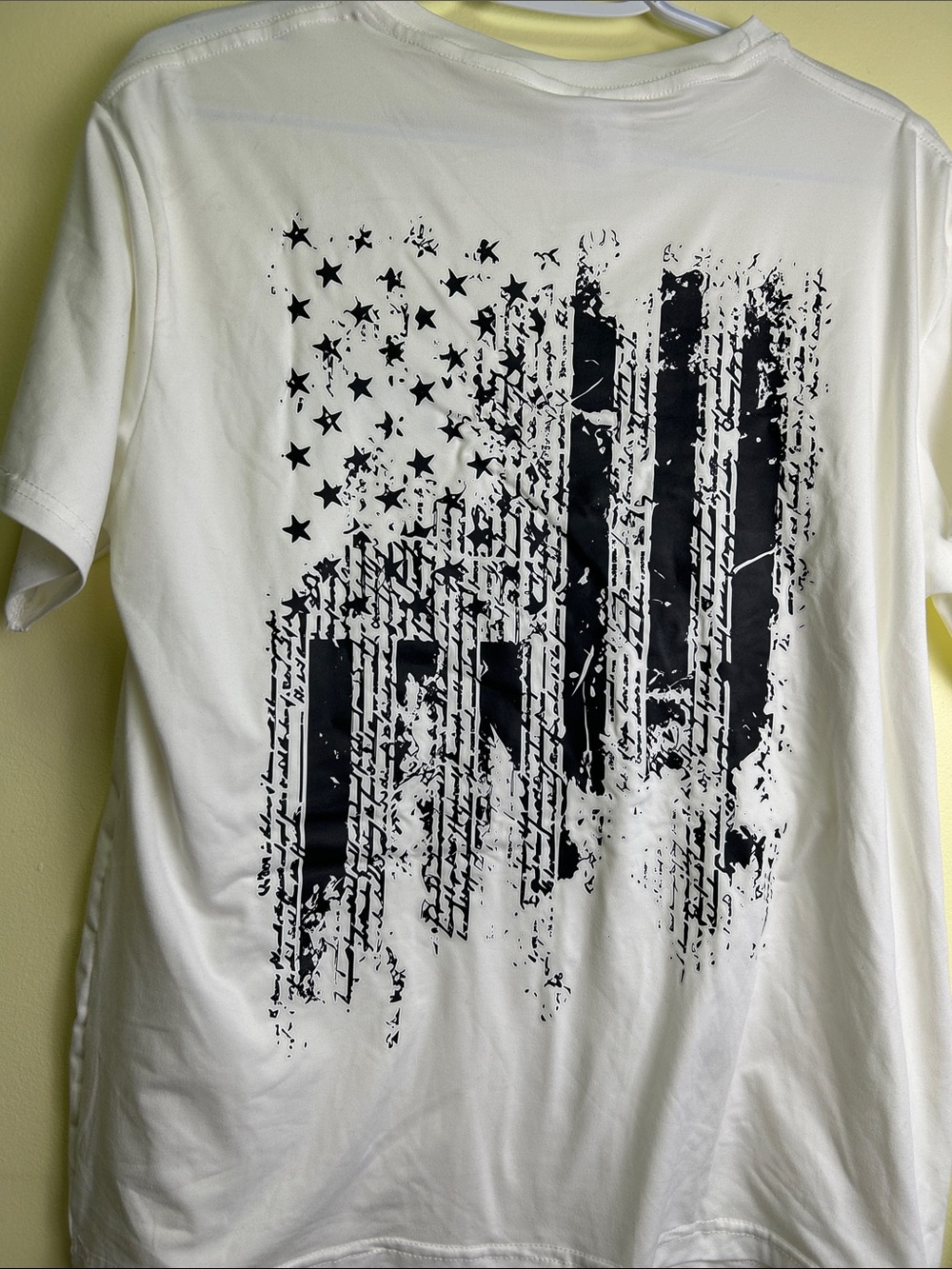 1776 - Distressed Flag Graphic - White